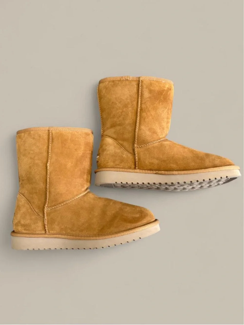 Koolaburra Chestnut Suede Shearling-Lined Winter Boots